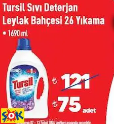 TURSİL SIVI DETERJAN LEYLAK BAHÇESİ 26 YIKAMA